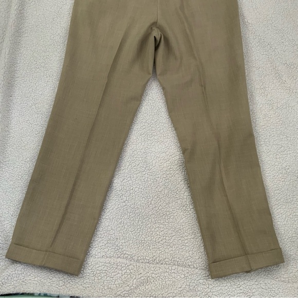Lauren Ralph Lauren Pleated Dress Pants Men’s 38 x32 Tan Cuffed Career Preppy - Picture 10 of 12
